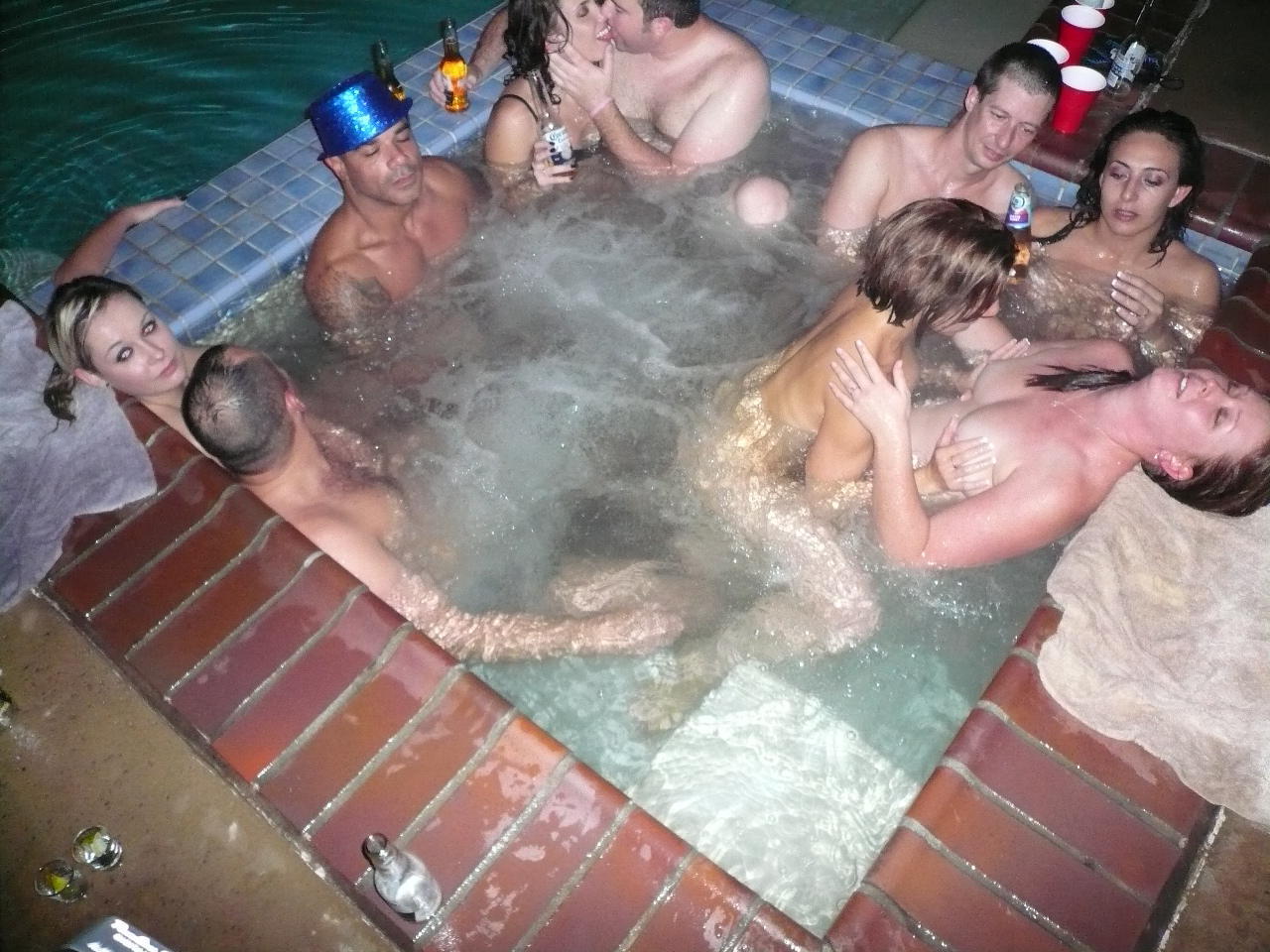 swingers in hot tub