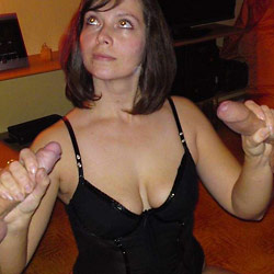 Amateur wife at a swinger sex party