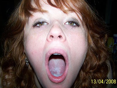 She couldn't swallow the big mouthful at once