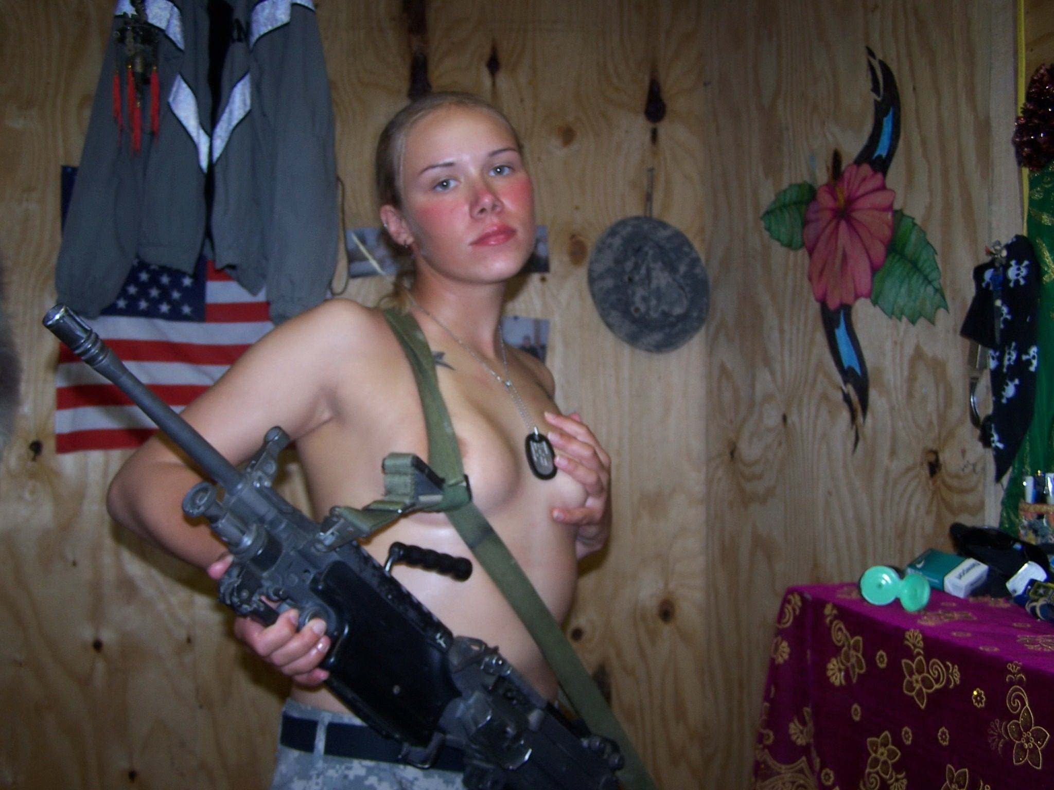 Military Girl Posing Naked