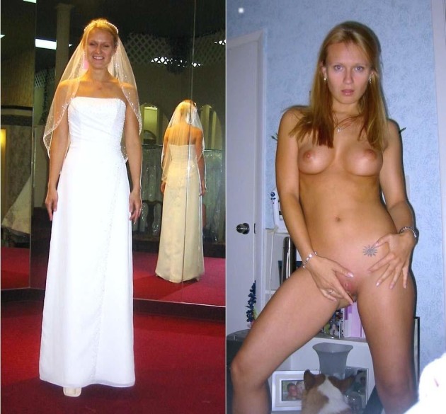 Dressed-undressed nudes after the wedding