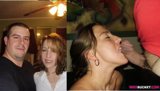 Real couple before-after blowjob photo