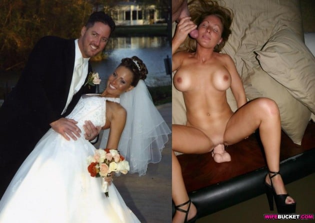 Before-after sex pic of a newly-wed couple