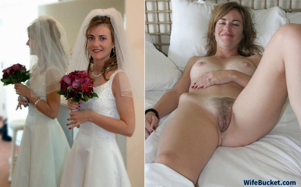 Before-after nudes of a real MILF bride