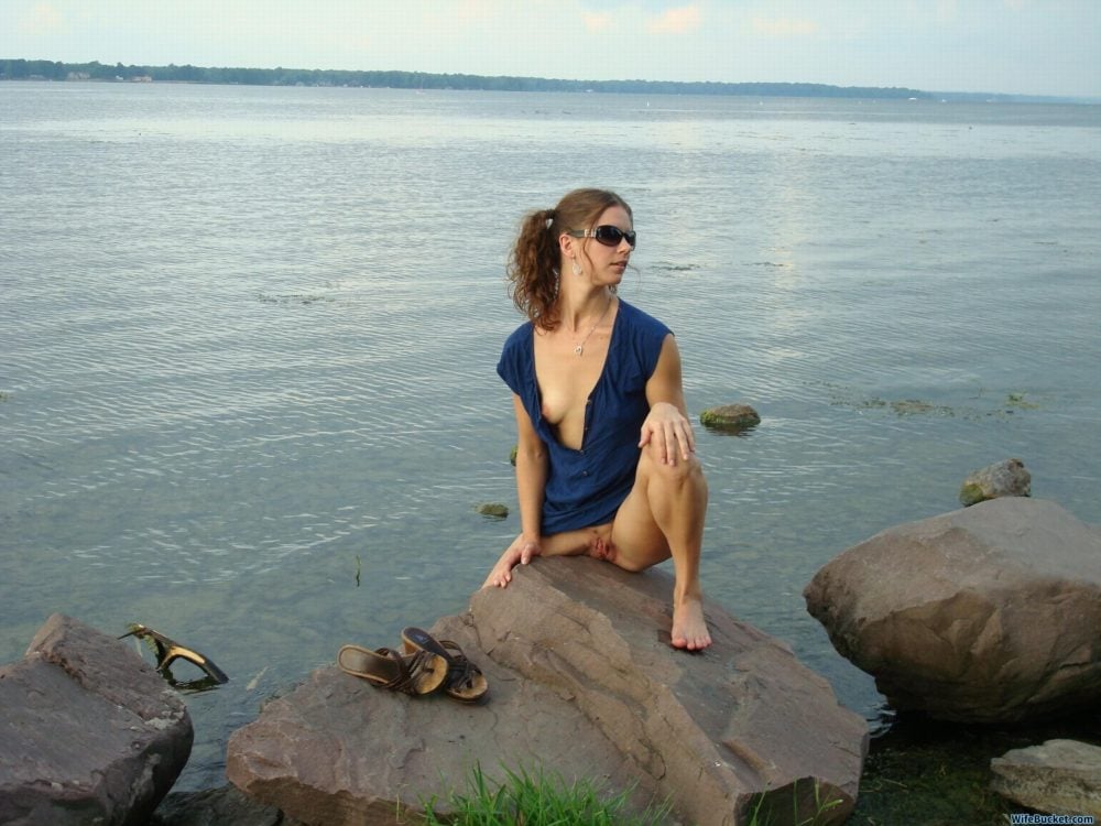 Naked wife outdoor