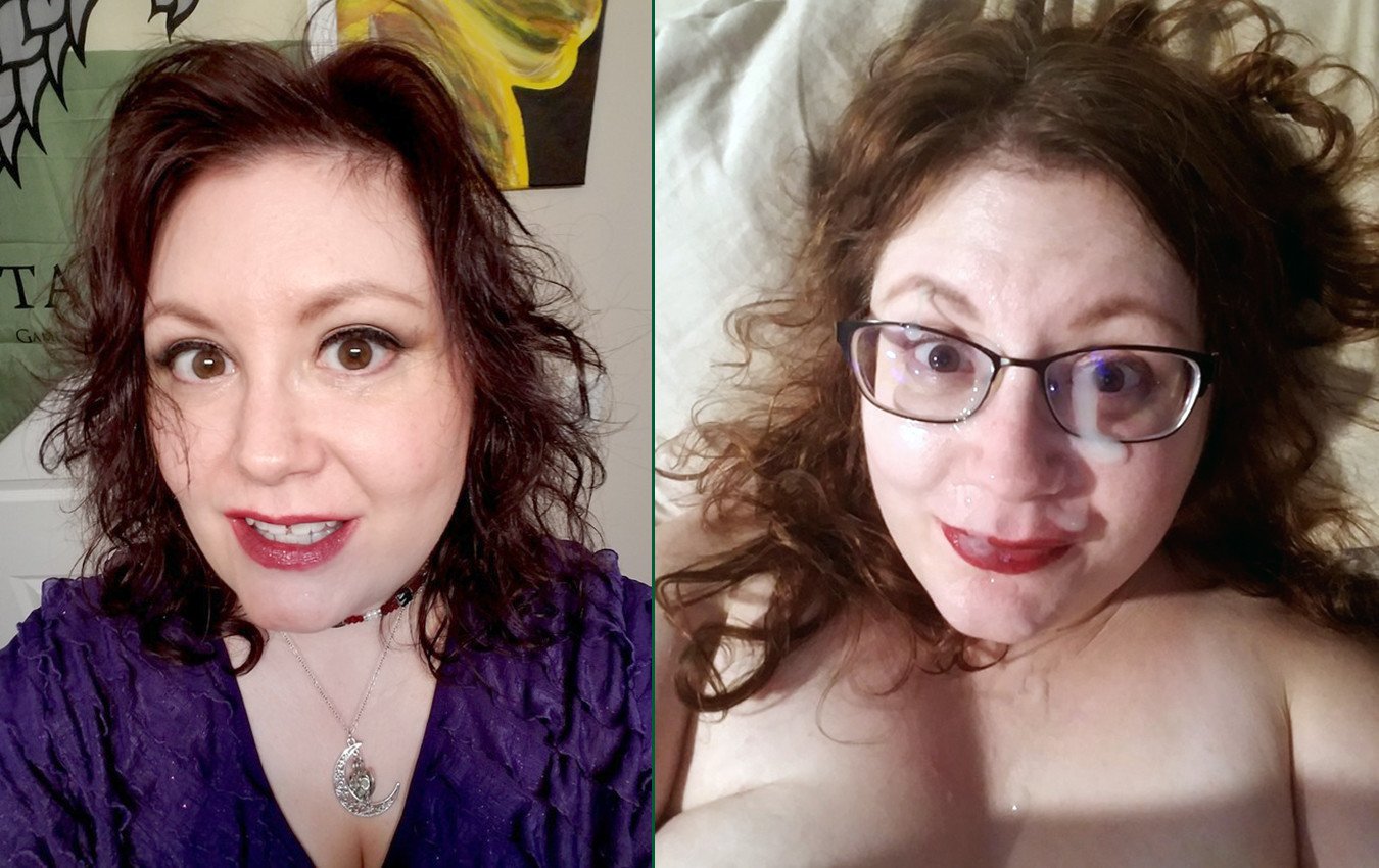 Before and after the big facial!