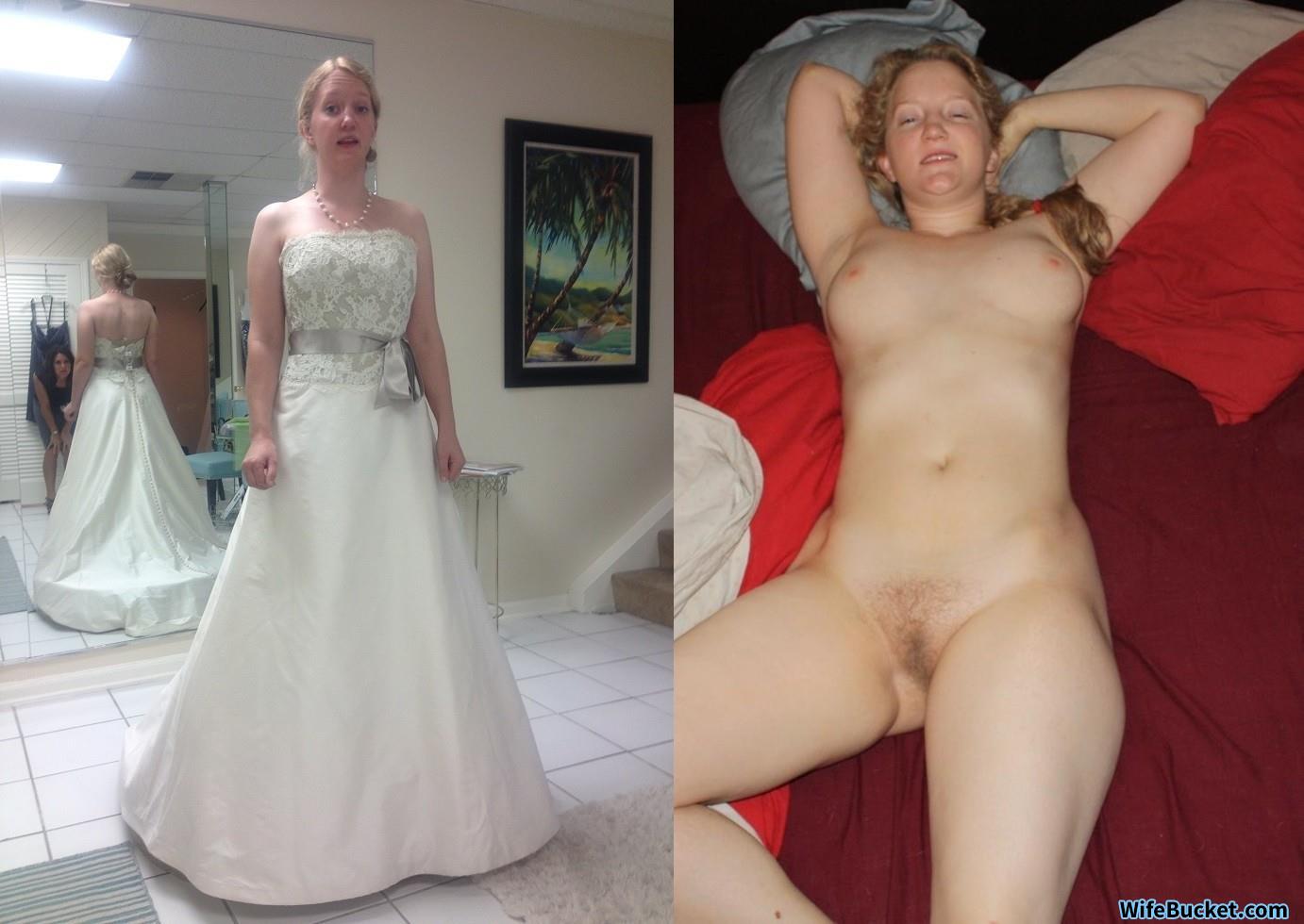 Before-after nudes of sexy amateur brides! Some home porn, too -) pic
