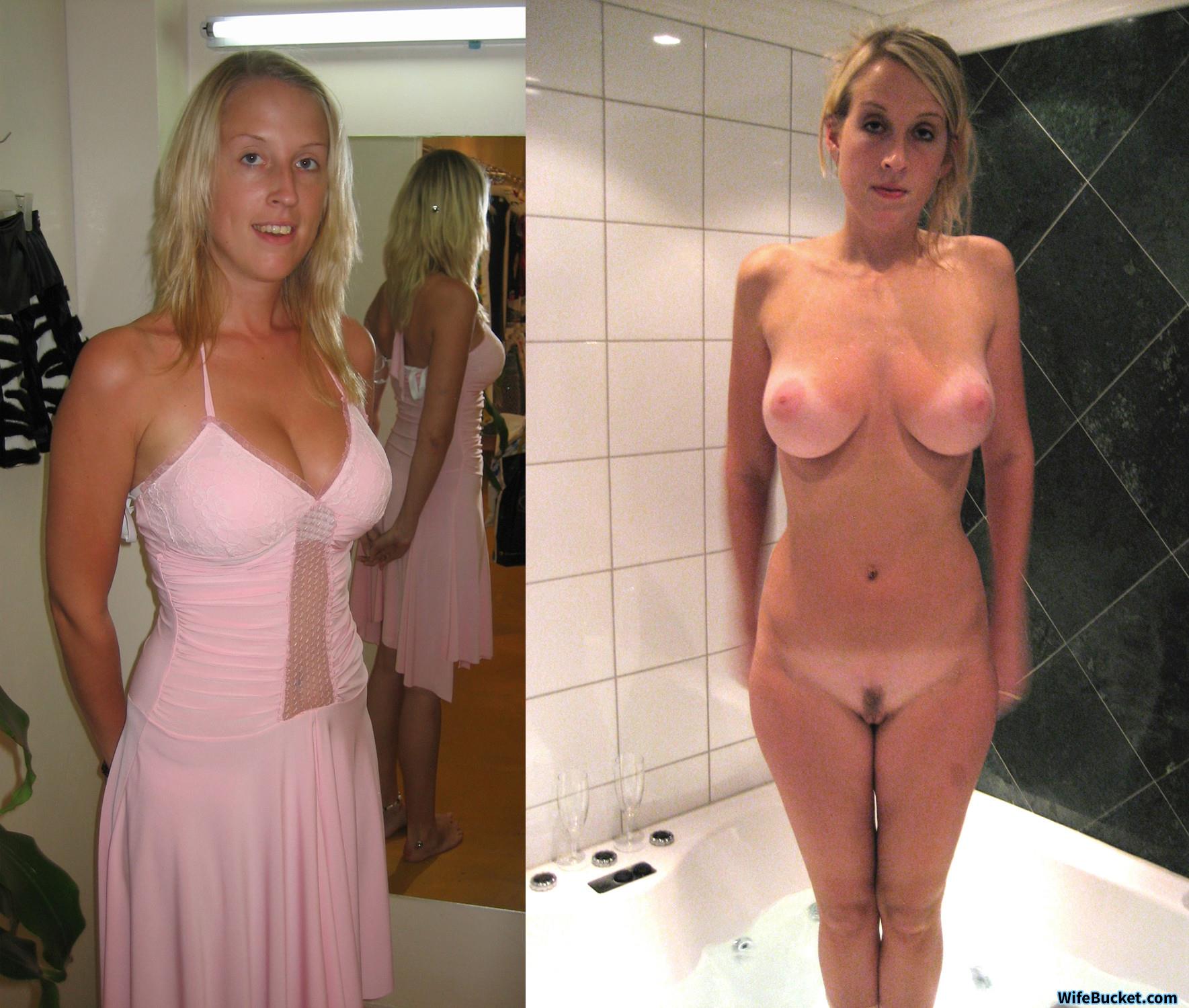 Nude wife before after