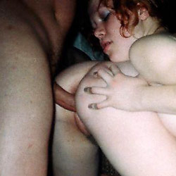 Amateur wife at a swinger sex party