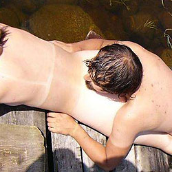 Amateur couple fucks on the nudist beach
