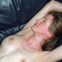 MILF slut gets naked in public