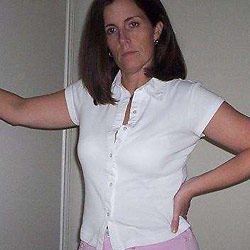 MILF slut gets naked in public