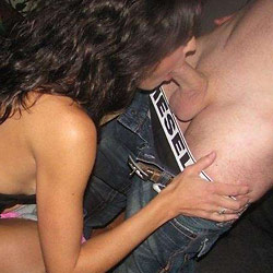 Amateur wife at a swinger sex party
