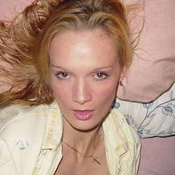 MILF slut gets naked in public