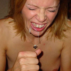 Amateur wife at a swinger sex party