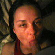 Mature slut gives deepthroat blowjob