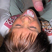 Mature slut gives deepthroat blowjob